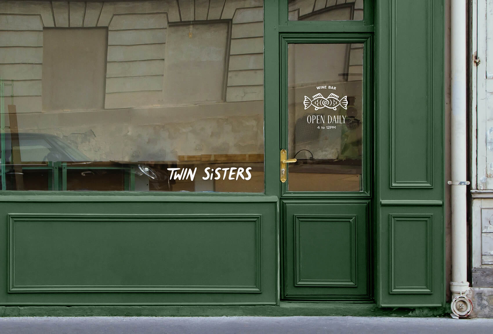 Twin Sisters 酒吧雙魚logo設(shè)計品牌視覺形象設(shè)計