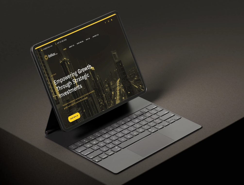 Ibtikar 投資控股公司logo設(shè)計(jì)企業(yè)形象vi設(shè)計(jì)類似旋轉(zhuǎn)太陽(yáng)構(gòu)圖