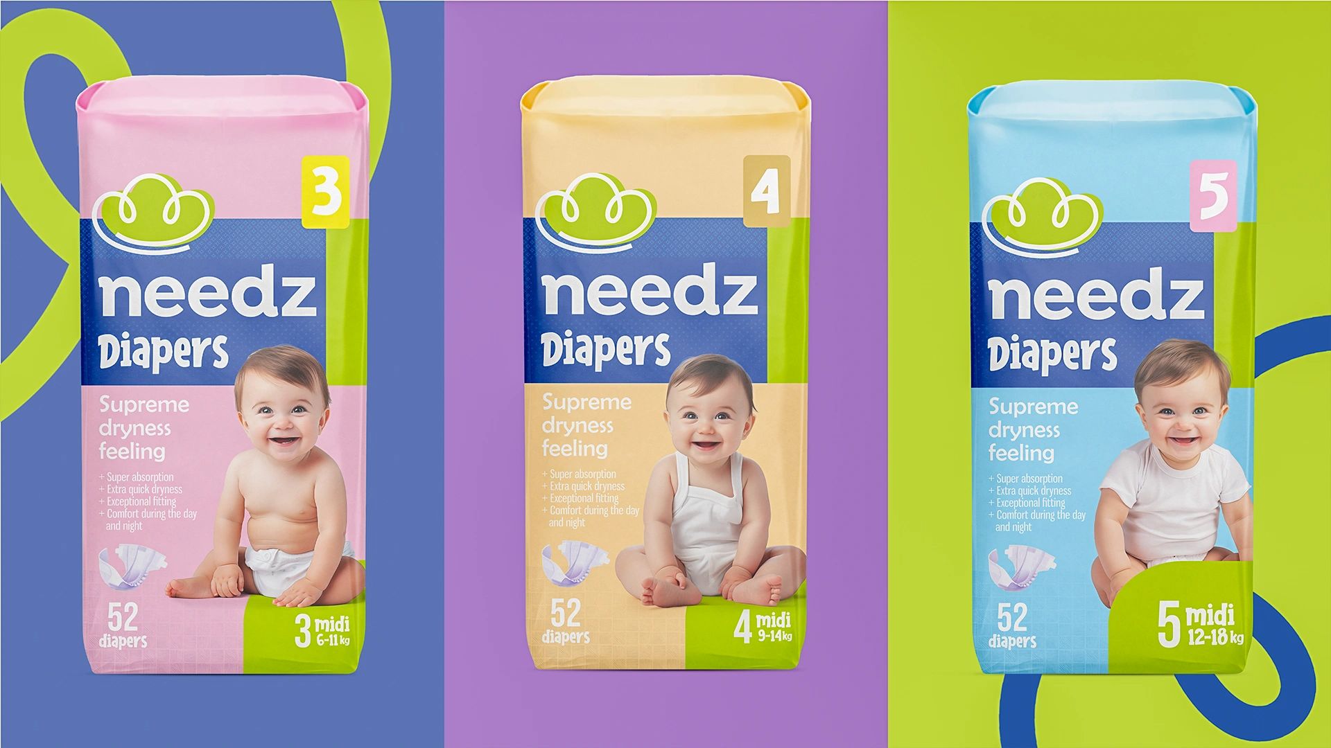 嬰兒與成人衛生用品紙尿褲濕巾Needz品牌創建品牌起名logo設計包裝設計-上海品牌策劃公司