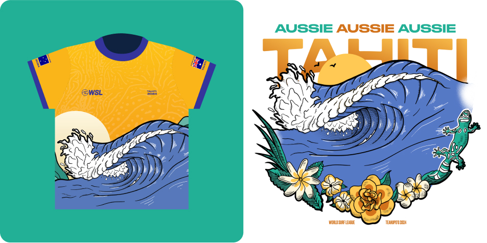 世界沖浪聯盟Teahupo''''''''o 2024 年WSL奧運運動服裝品牌視覺設計-上海品牌設計公司