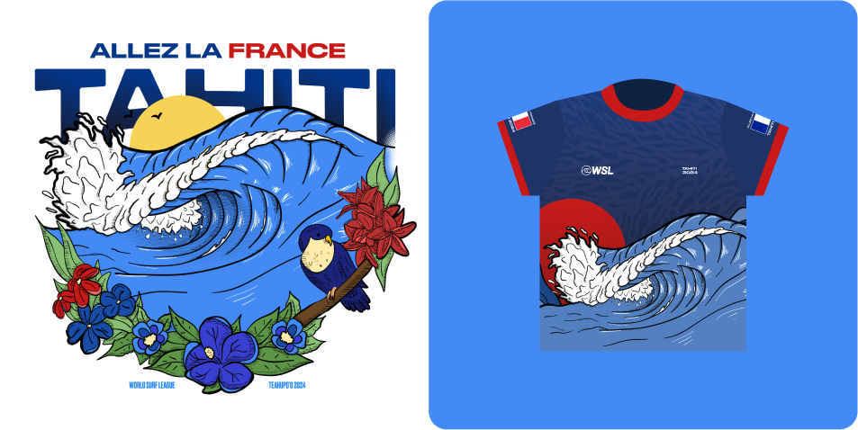 世界沖浪聯盟Teahupo''''''''o 2024 年WSL奧運服裝品牌視覺設計-上海品牌設計公司