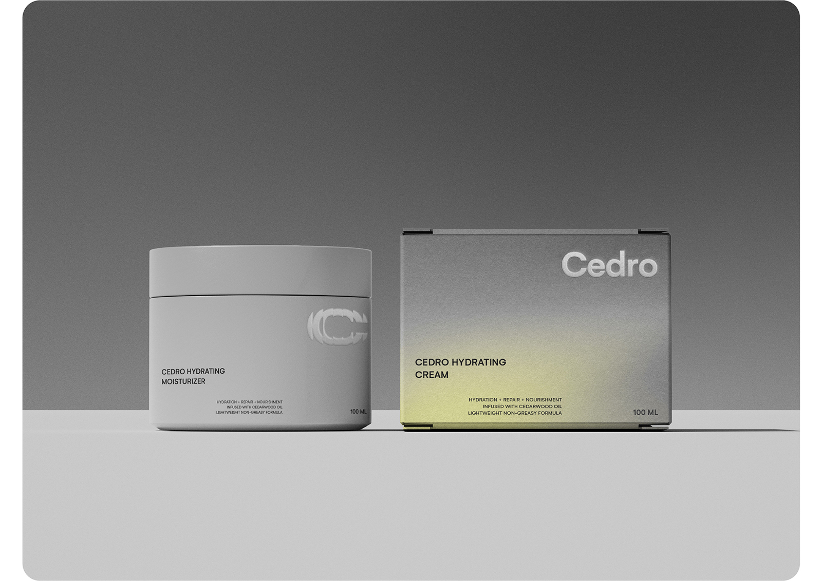 Cedro 男性護膚品牌創建（潔面乳保濕霜精華液）-命名logo設計銀色包裝設計