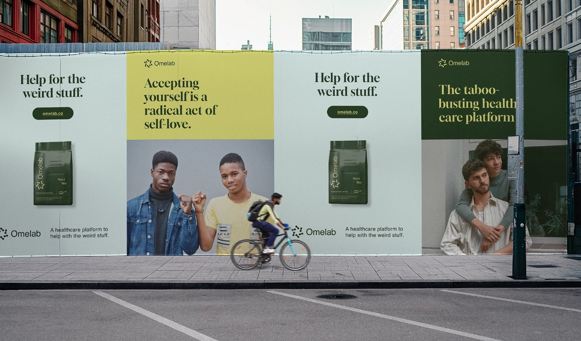 Omelab數(shù)字藥房品牌logo設計視覺形象vi設計-上海醫(yī)療健康品牌策劃設計公司