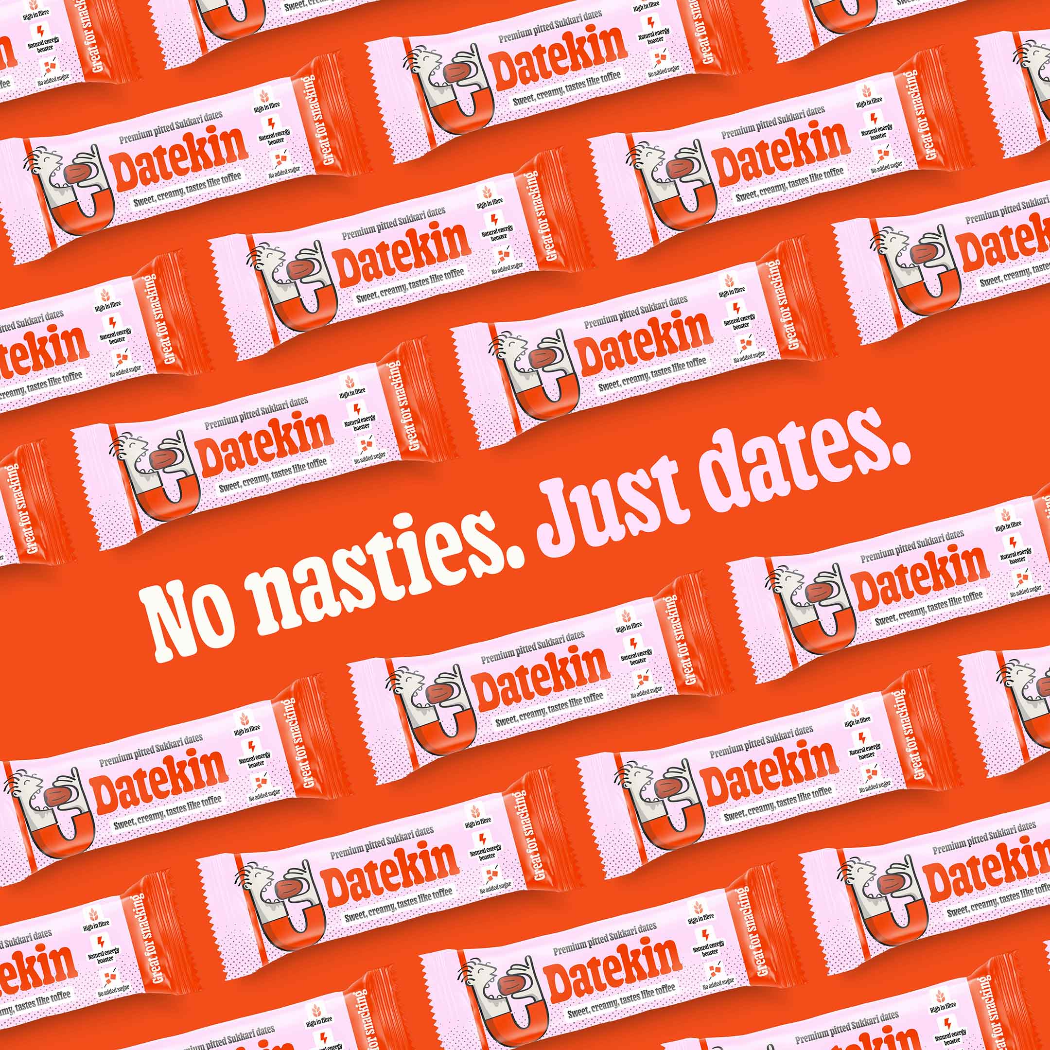 英國零食品牌Datekin品牌創建策劃塑造包裝設計，崇尚快樂多彩和毫不掩飾的享受