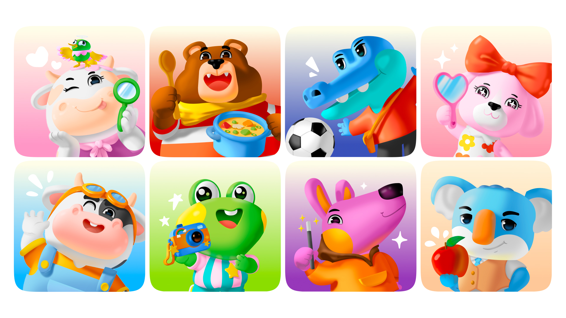 Moozi 兒童牛奶品牌全案設計-logo包裝動物通設計，交融樂趣營養與想象力的世界