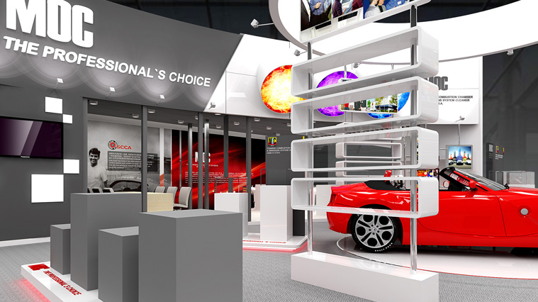 美國MOC汽車養護品展會展臺設計