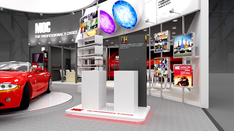 美國MOC汽車養護品展會展臺設計