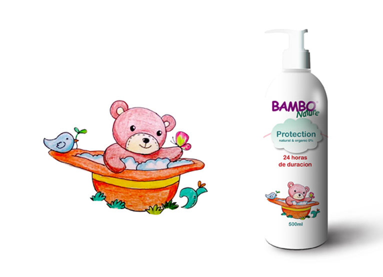 BAMBO班博熊寶寶嬰兒護(hù)膚品包裝設(shè)計(jì)嬰兒沐浴露防曬霜包裝設(shè)計(jì)
