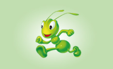 愛德林汽車養護品“卡通小螞蟻”標志logo設計