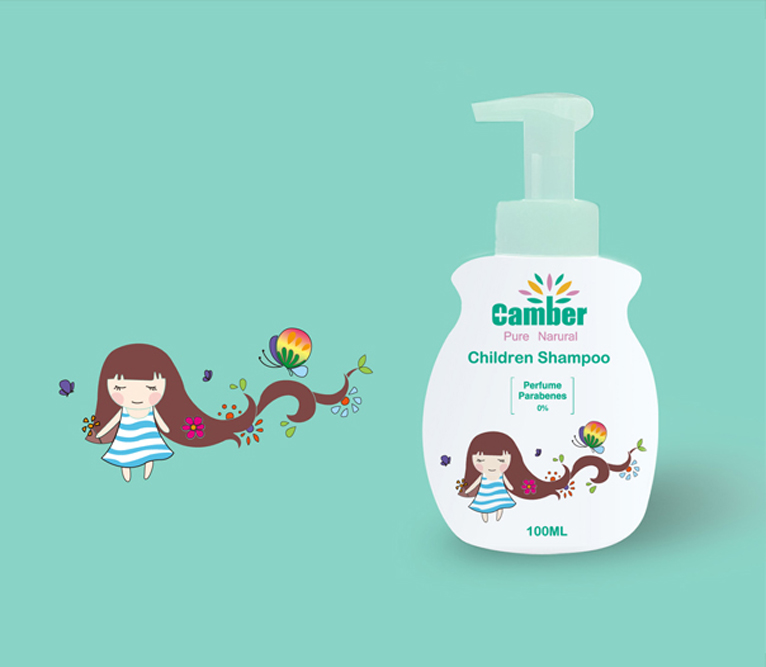 康貝小女孩系列兒童洗發(fā)露護(hù)膚品包裝設(shè)計(jì)