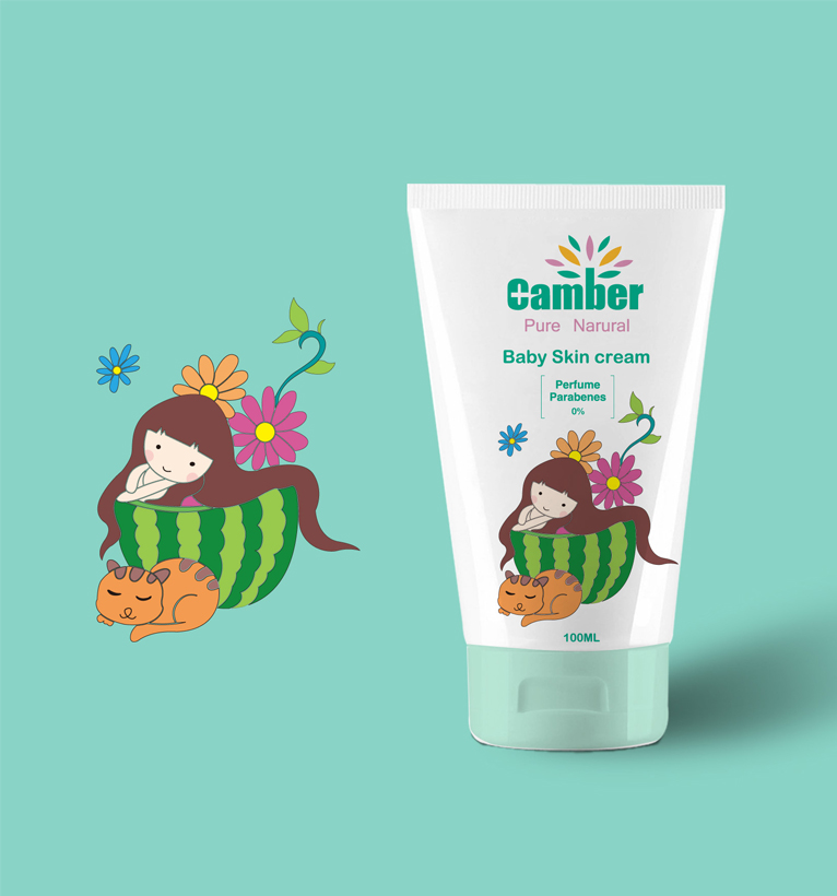 康貝小女孩系列兒童潤(rùn)膚露護(hù)膚品包裝設(shè)計(jì)