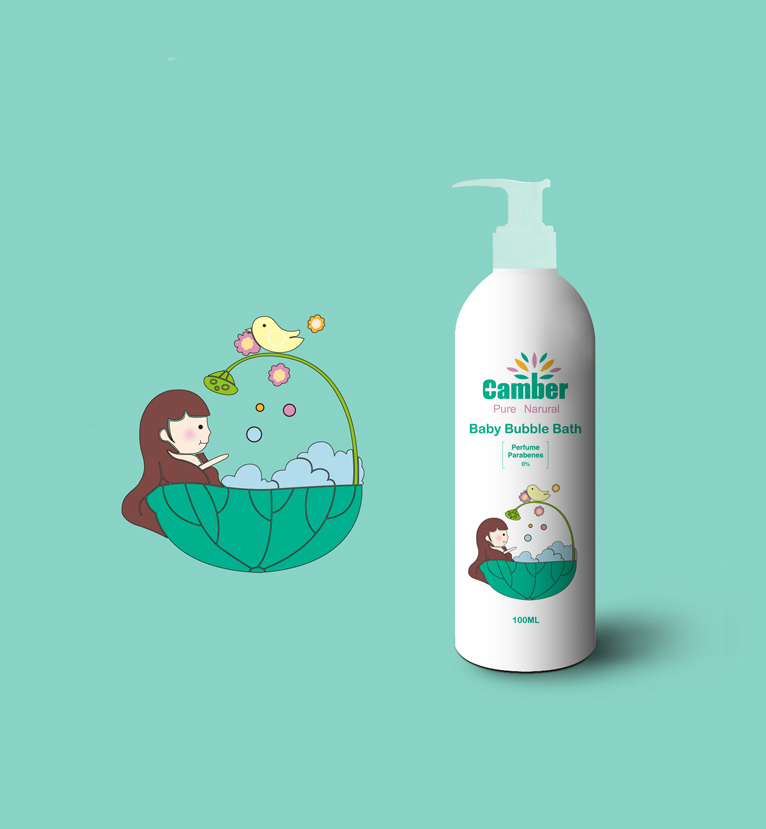 康貝小女孩系列兒童沐浴露護(hù)膚品包裝設(shè)計(jì)