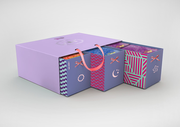 樂媛衛生巾套裝禮盒包裝設計-可用作收納盒二次再利用包裝設計