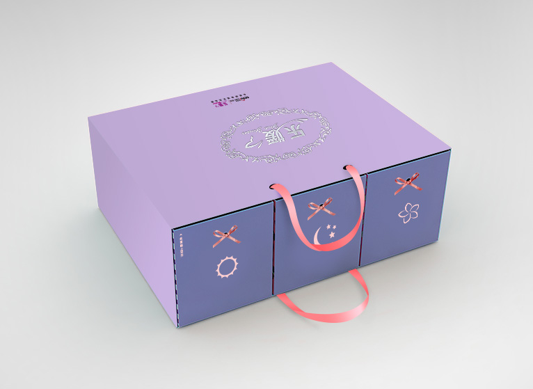 樂媛衛生巾套裝禮盒包裝設計-可用作收納盒二次再利用包裝設計