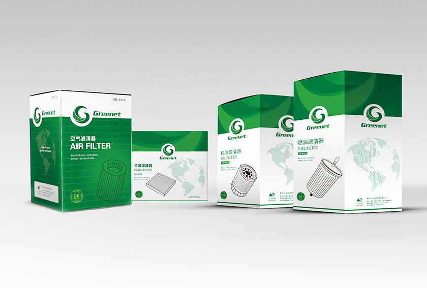 Gernnet 汽車濾清器包裝設計-上海汽車配件包裝設計公司