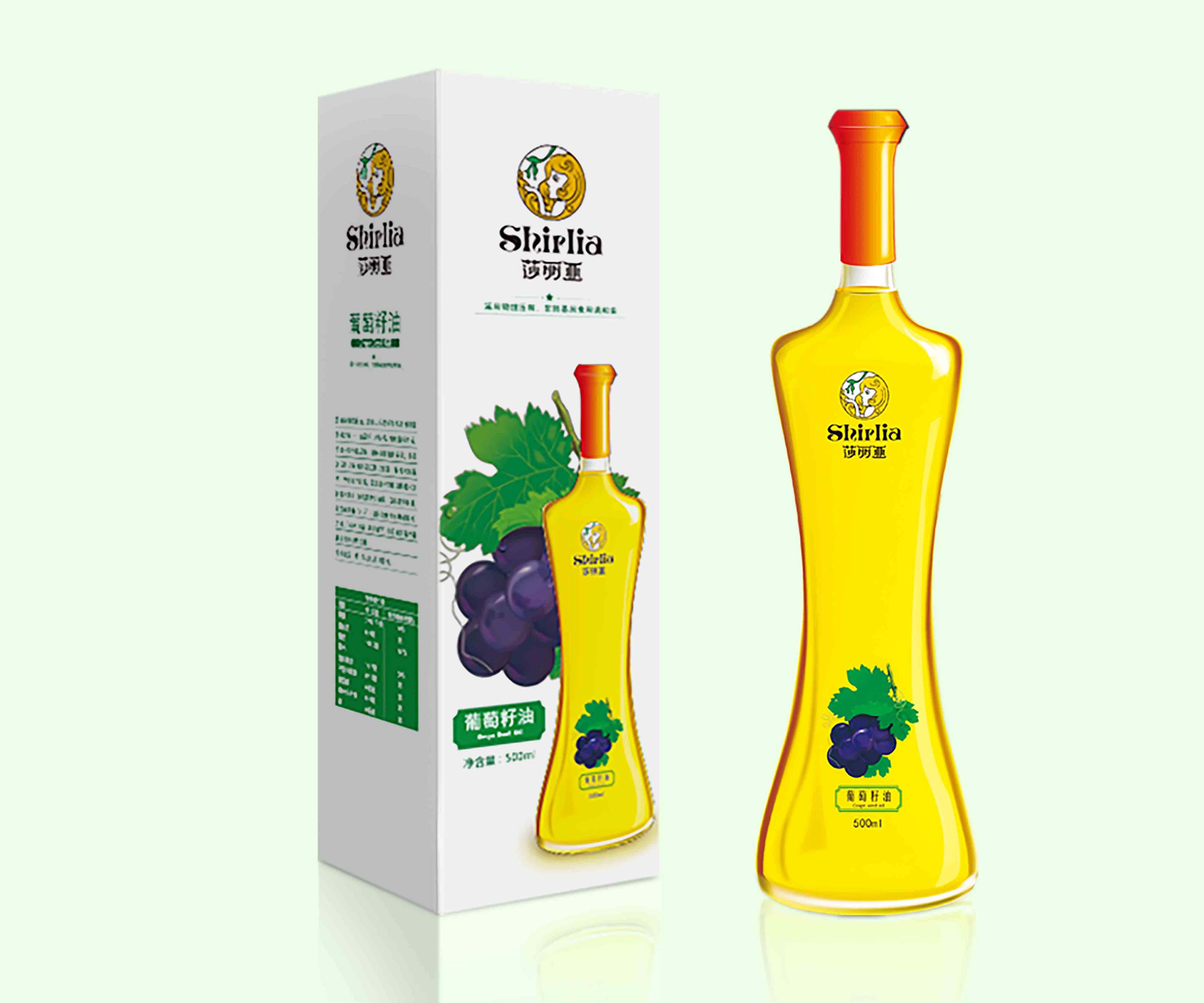 Shirlia 莎麗亞食用油包裝設計瓶形設計山茶油亞麻籽油葡萄籽油禮盒包裝設計