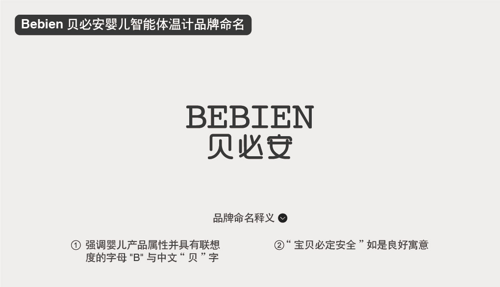 Bebien 貝必安嬰兒智能溫度計(jì)品牌命名中英文命名