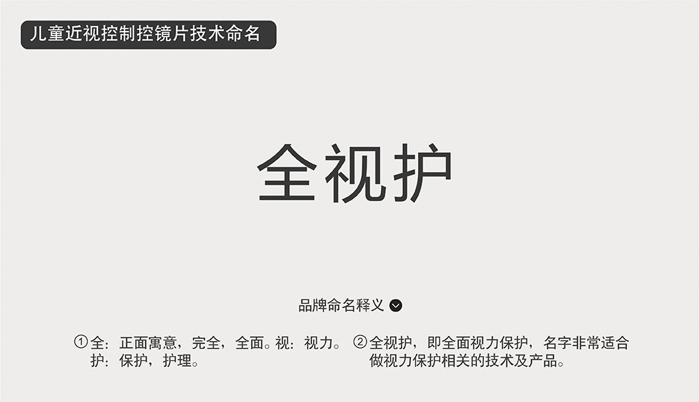 “全視護”兒童近視控制鏡片技術命名