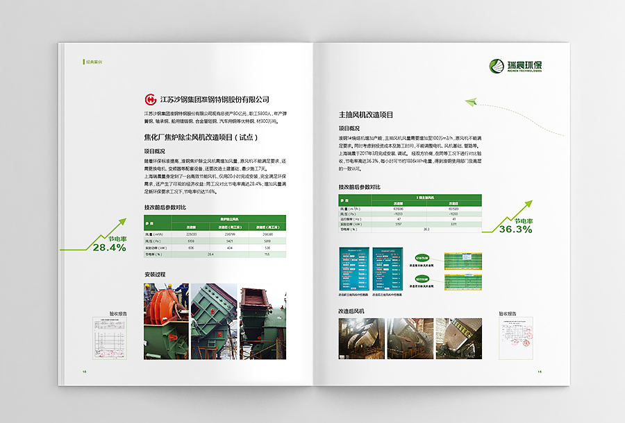 瑞晨環保水泵風機工業產品宣傳手冊設計
