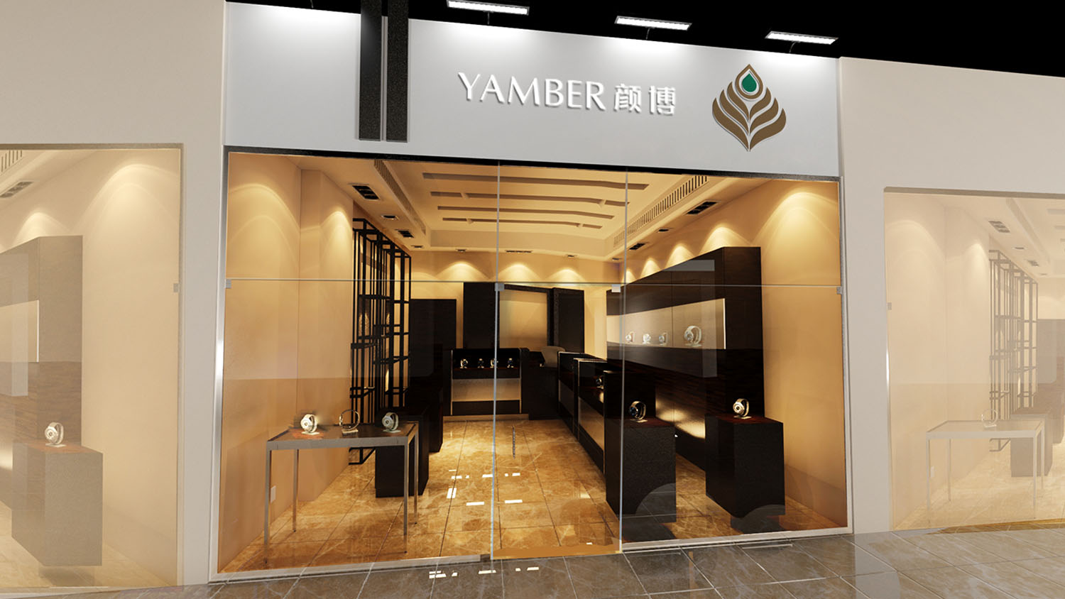 YAMBER顏博珠寶logo設計