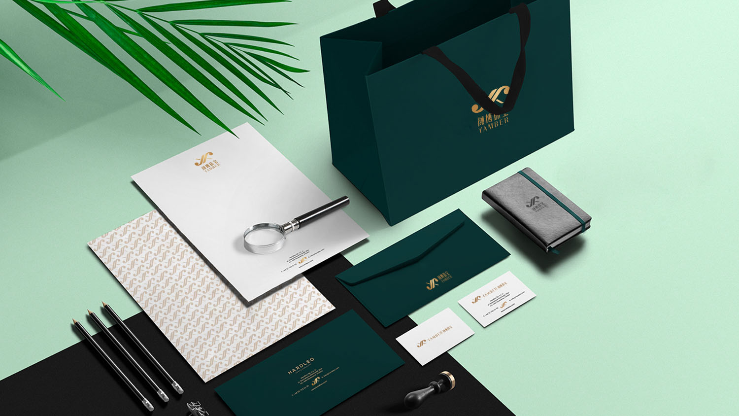 YAMBER顏博珠寶品牌設計logo設計