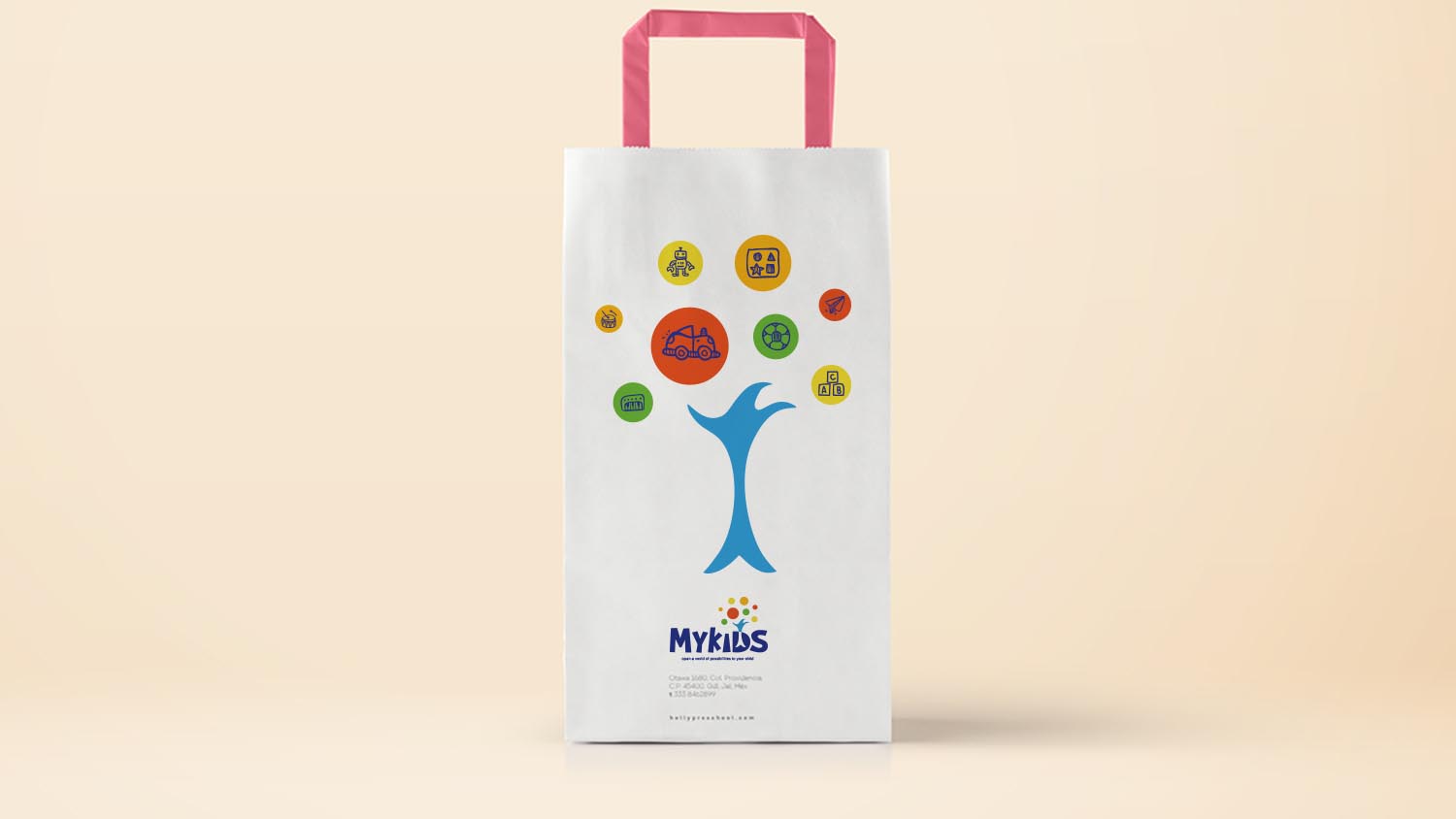 MYKIDS蒙奇思幼兒園品牌logo設計vi設計