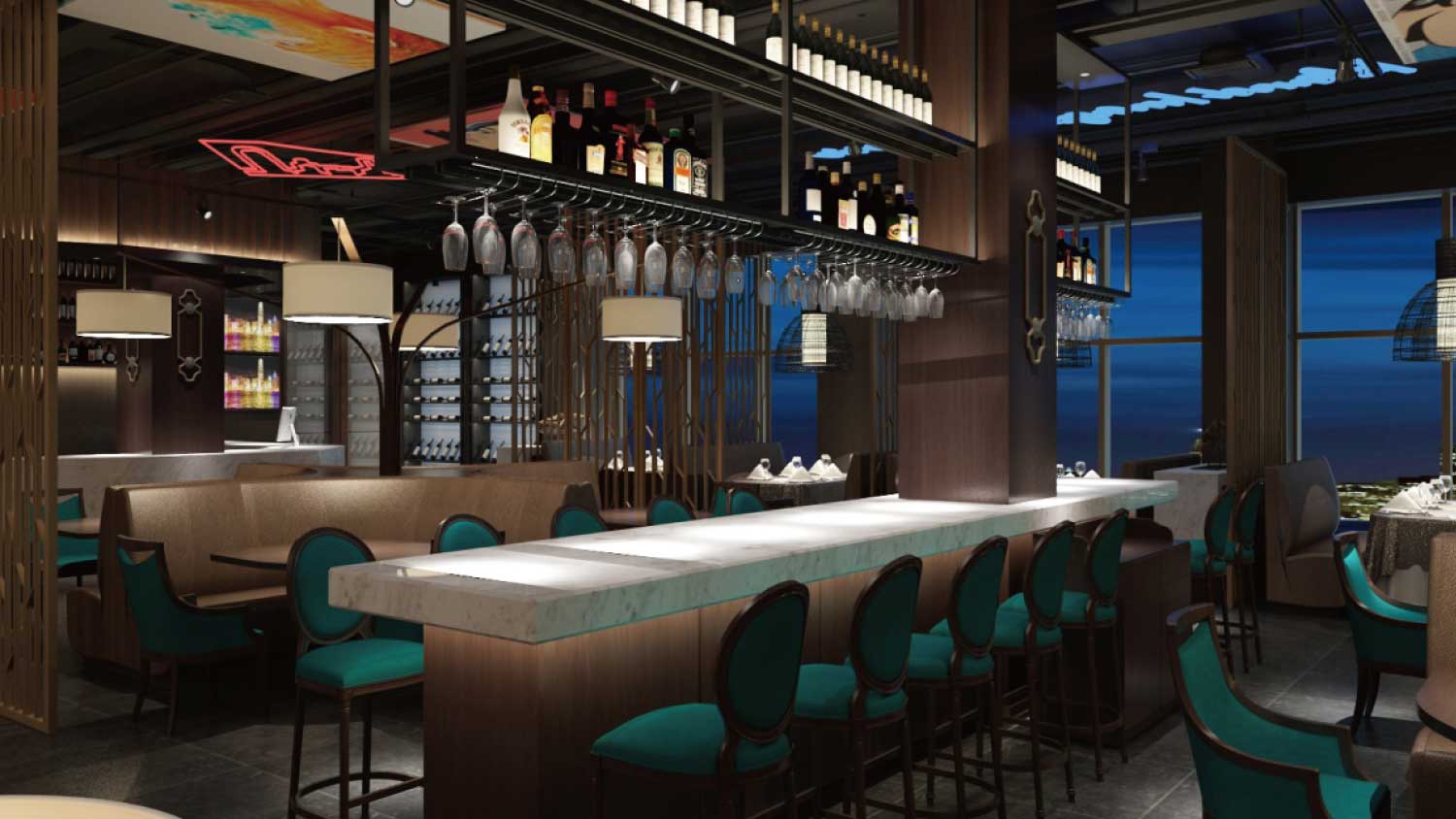 港島印象餐廳餐飲空間設(shè)計(jì)