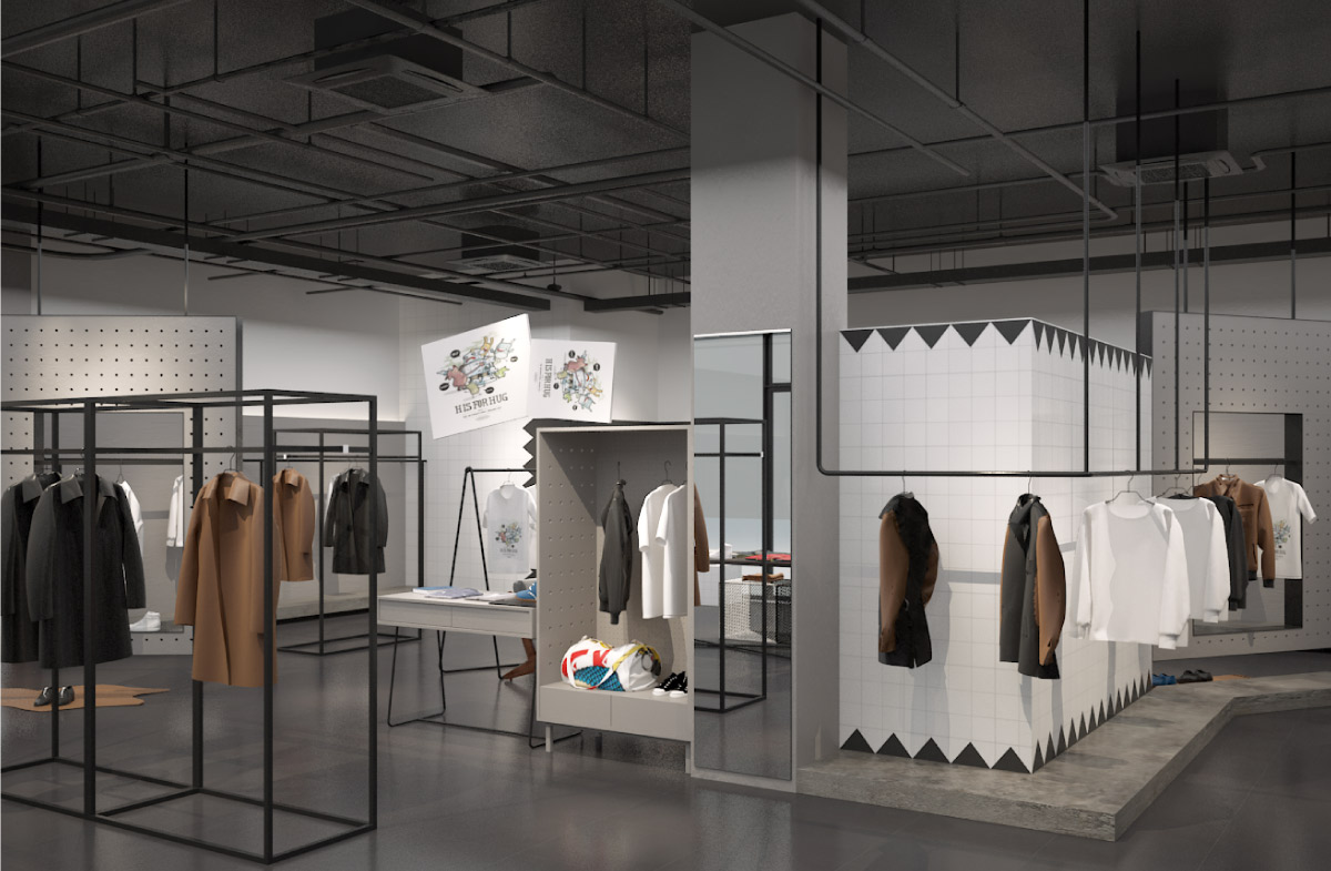 BUSU布訴休閑服裝品牌“快時(shí)尚“店鋪空間設(shè)計(jì)