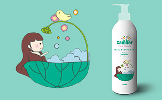 康貝小女孩系列兒童護膚品包裝設計-上海包裝設計公司