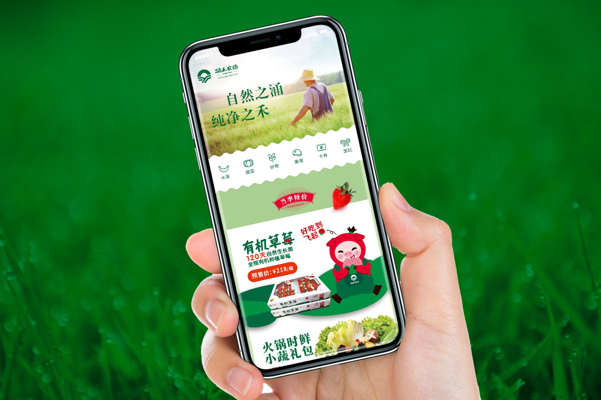 涌禾農場農產品有贊手機商城策劃設計