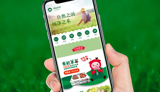 涌禾農場農產品電商有贊手機商城策劃設計