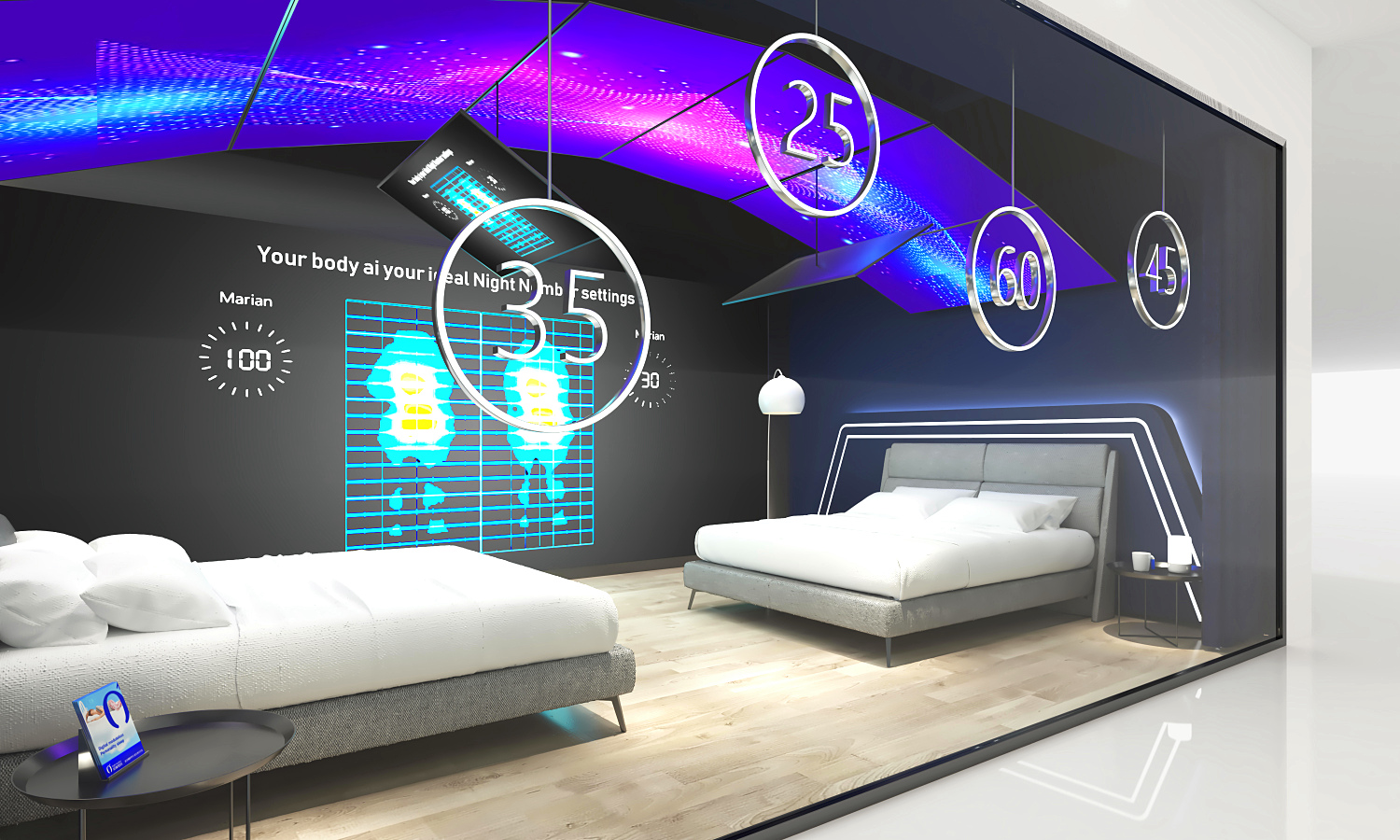 安睡號碼智能數字調節床墊SI連鎖專賣店店鋪設計