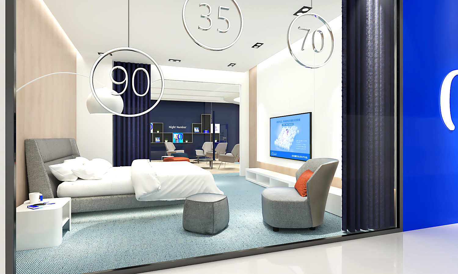 安睡號碼智能數字調節床墊SI連鎖專賣店店鋪設計