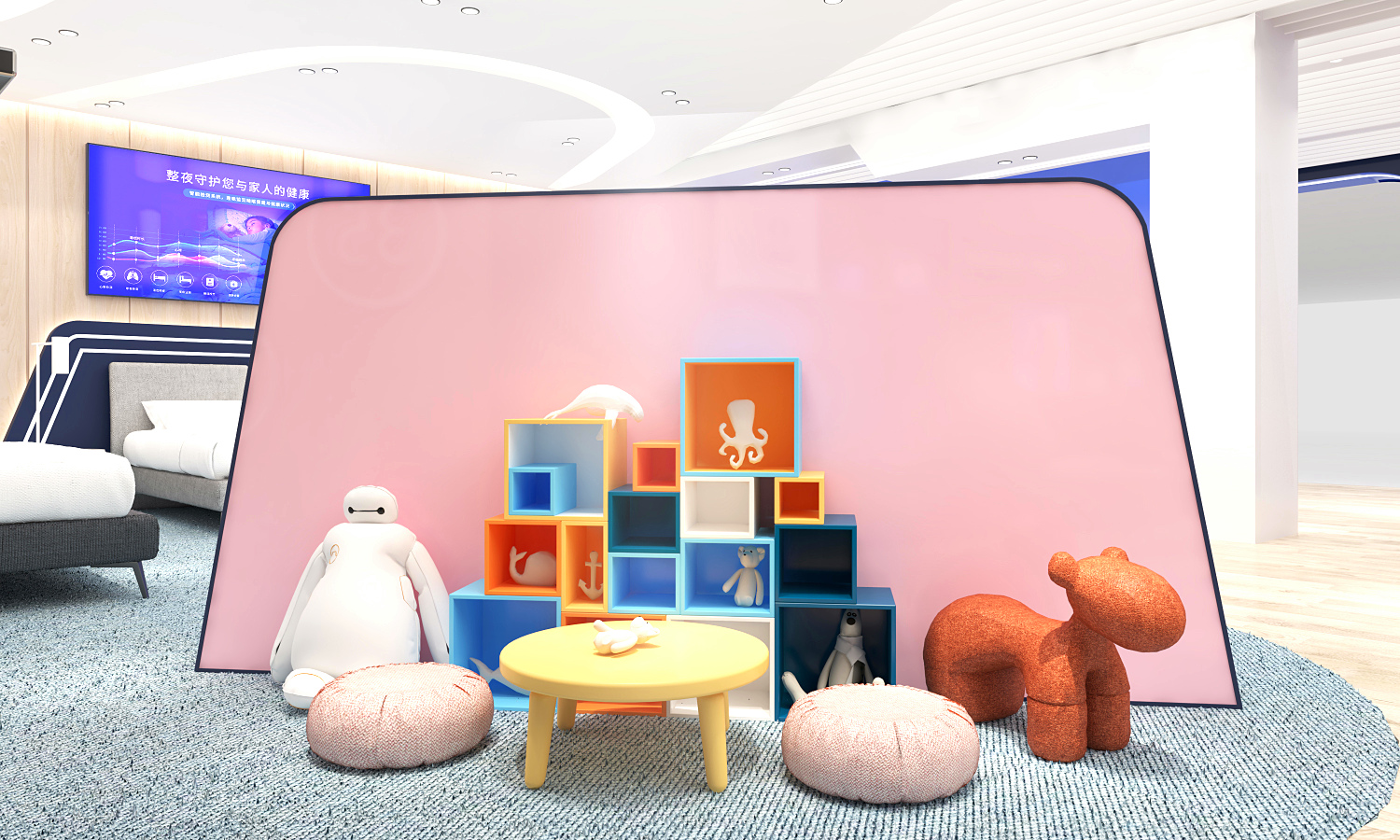 安睡號碼智能數字調節床墊SI連鎖專賣店店鋪設計