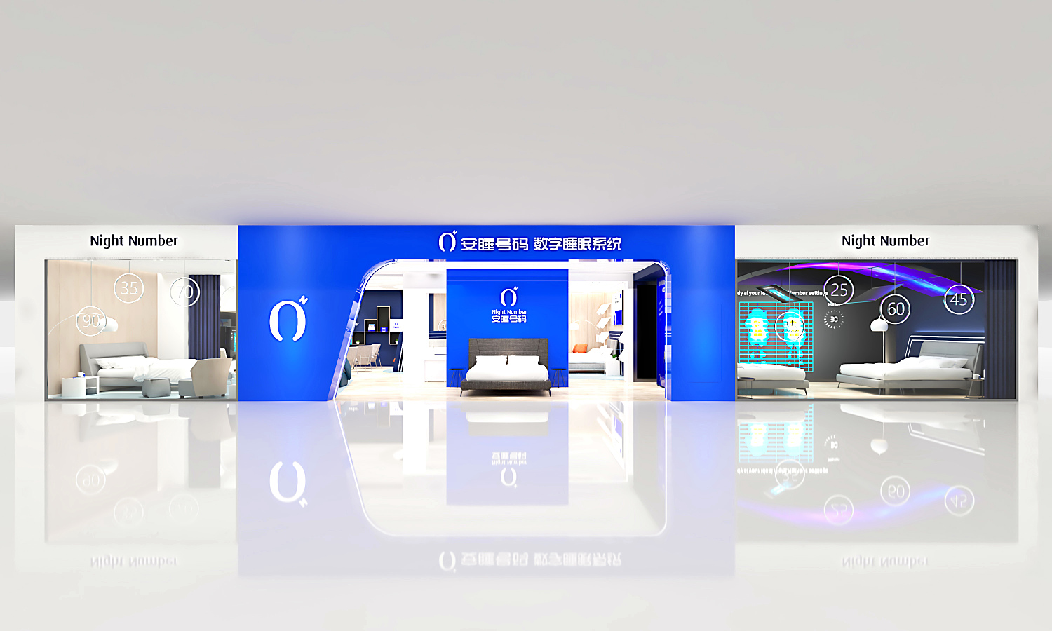 安睡號碼智能數字調節床墊SI連鎖專賣店店鋪設計