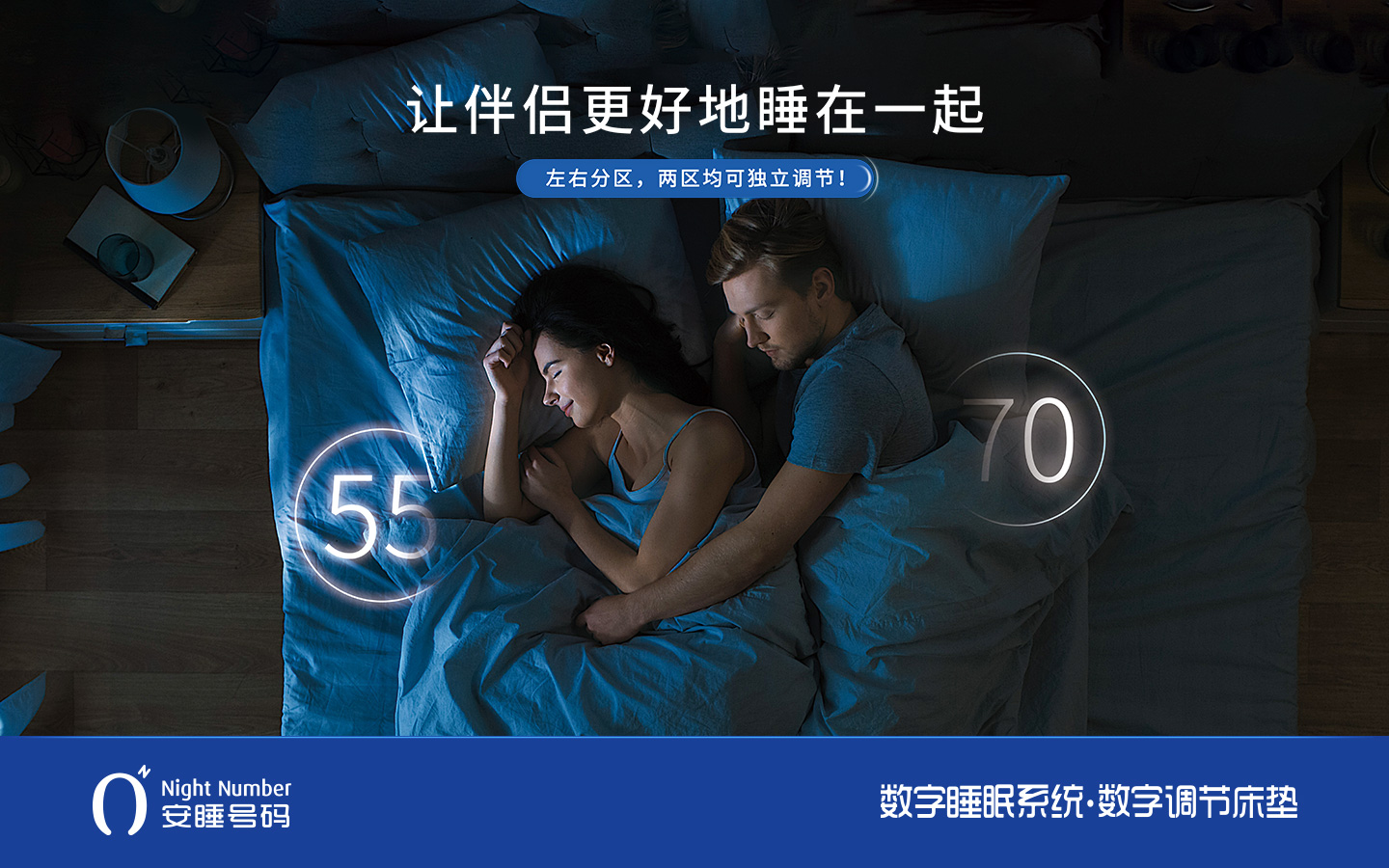 安睡號碼智能數字調節床墊廣告宣傳海報設計與賣點策劃